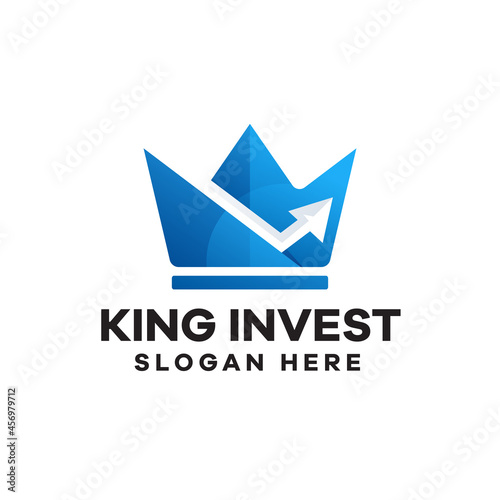 King Investment Gradient Logo Design