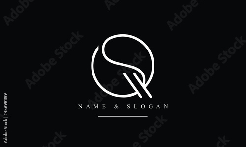 SQ, QS, S, Q abstract letters logo monogram photo