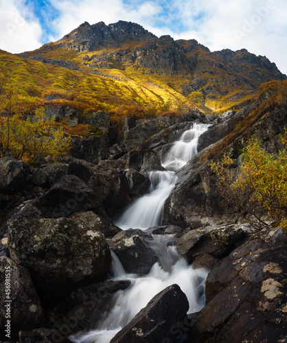 waterfall in autumn