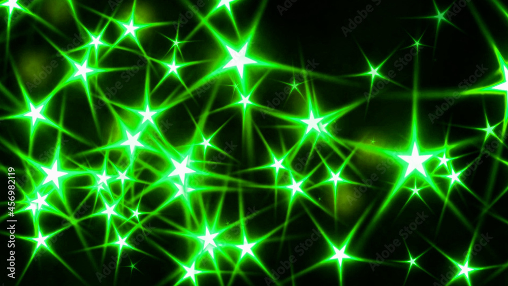 Fototapeta premium SKY GREEN STAR STOCK IMAGE BLACK BACKGROUND