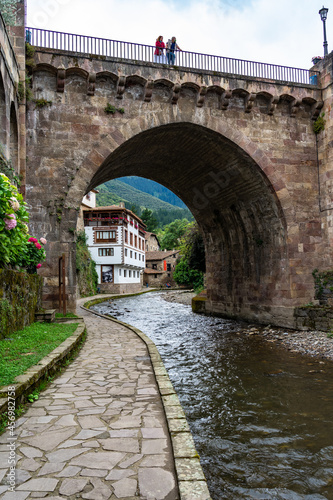 Potes village in Cantabria, Spain. photo