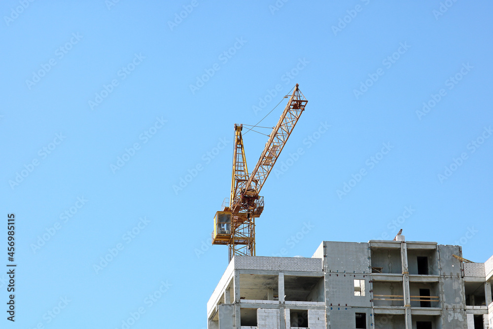 tower crane on a construction site tower crane on a construction site