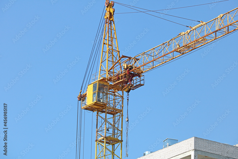 tower crane on a construction site	