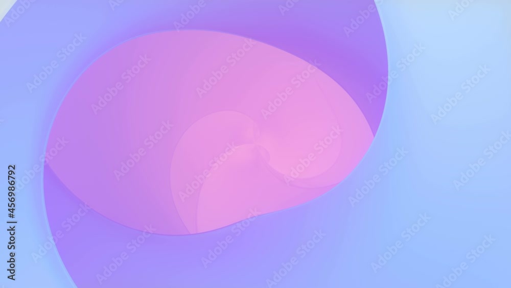 Abstract wavy motion tunnel. Trendy iridescent template 3d render loop animation