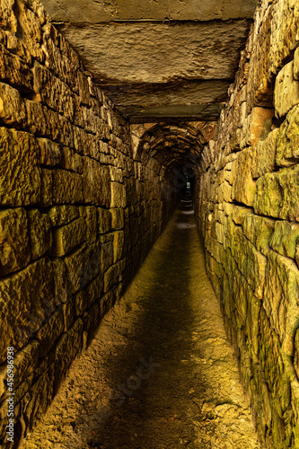 tunnel in the former baroque hunting range Rieseneck in Thuringia photo