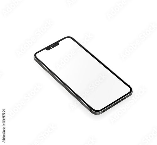 New phone of 2021. Vector template mock up.