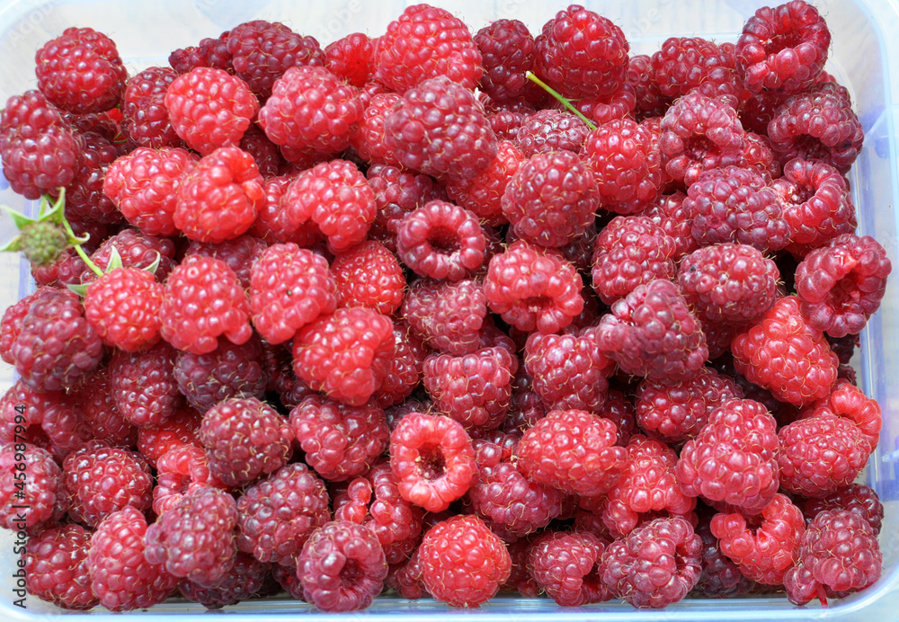 Background with raspberries Background with raspberries
