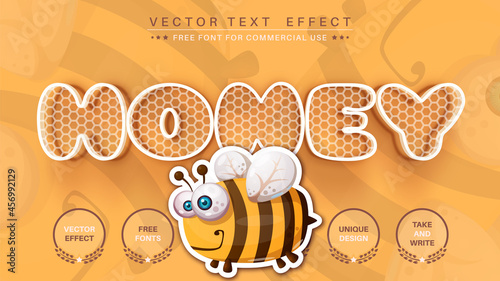 Honey -  Editable Text Effect, Font Style