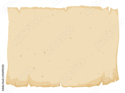 Isolated ancient and ragged scroll template over white background, Vector illustration