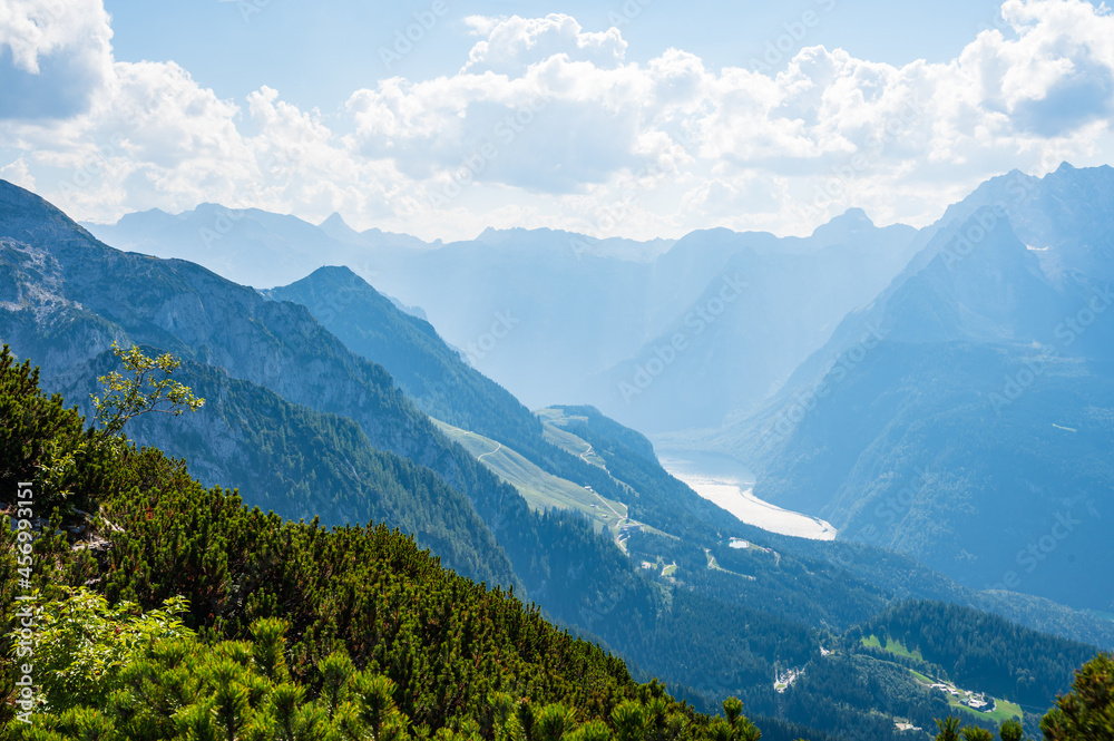 Blick über Berchtesgadener Alpen und Königssee