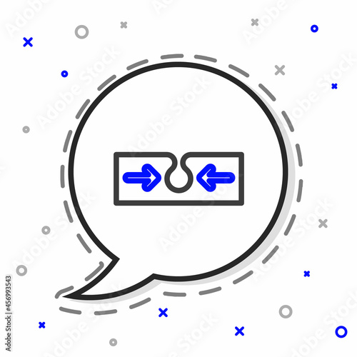 Line Acne icon isolated on white background. Inflamed pimple on the skin. The sebum in the clogged pore promotes the growth of a bacteria. Colorful outline concept. Vector