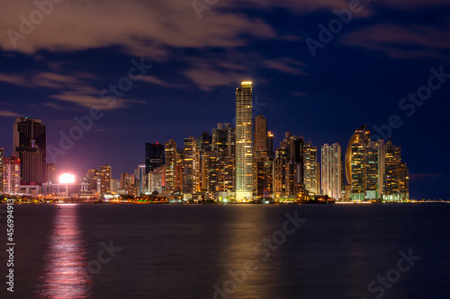 Panama City Arquitecture Night View bay
