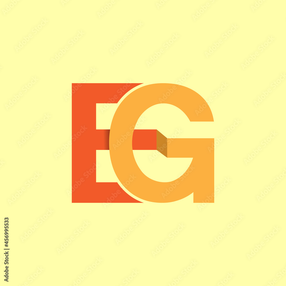 Initial Letter EG E and G Linked Logo. Design Vector Paper Cut Style. Initial Letter EG E and G Linked Logo. Design Vector Paper Cut Style.