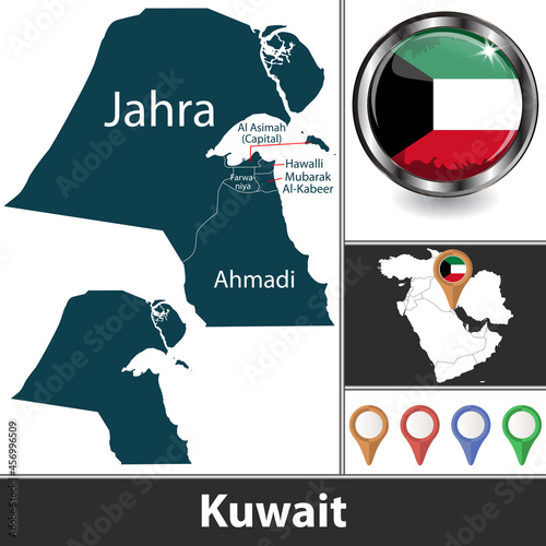Map of Kuwait photo
