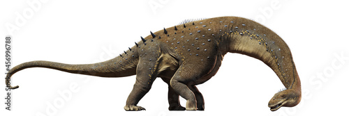 Fotografia, Obraz Alamosaurus, dinosaur from the Late Cretaceous period isolated on white backgrou