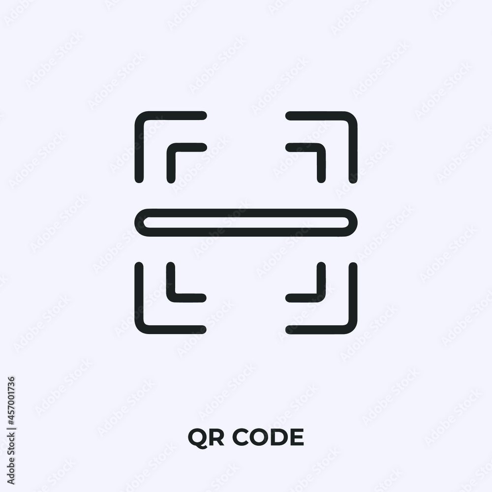 QR code icon vector. Linear style sign for mobile concept and web design. QR code symbol illustration. Pixel vector graphics - Vector. QR code icon vector. Linear style sign for mobile concept and web design. QR code symbol illustration. Pixel vector graphics - Vector.