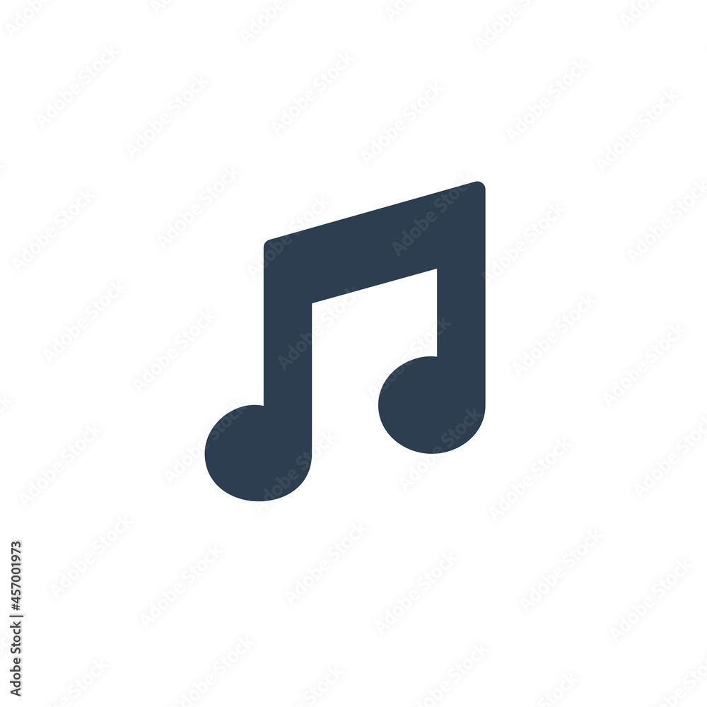 music note symbol solid flat icon. vector illustration music note symbol solid flat icon. vector illustration