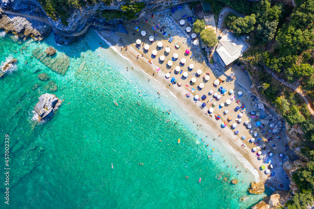 Famous Mylopotamos beach at Tsagarada of Pelion in Greece.