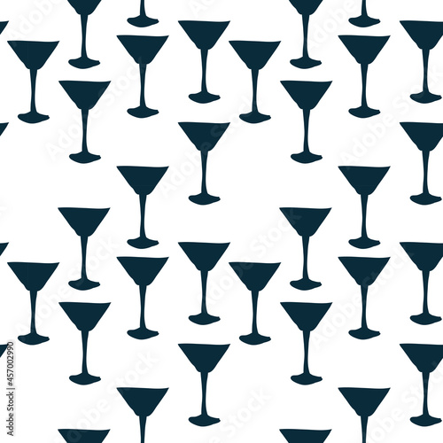 cocktail vector seamless pattern outline decorative