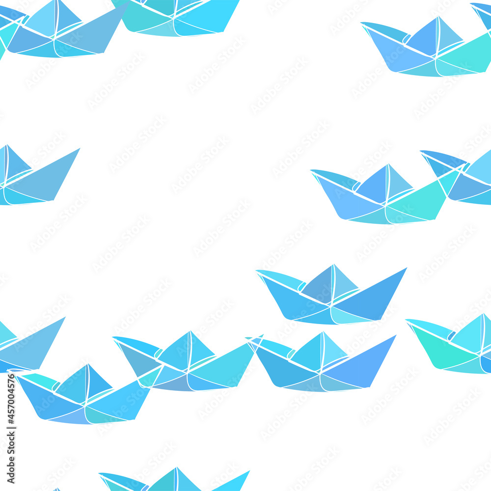 paper boat vector seamless pattern outline decorative paper boat vector seamless pattern outline decorative