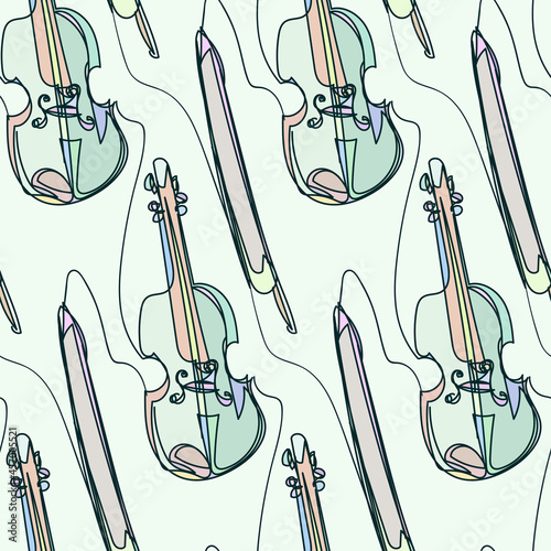 violin double bass sketch vector illustration isolated design element isolated