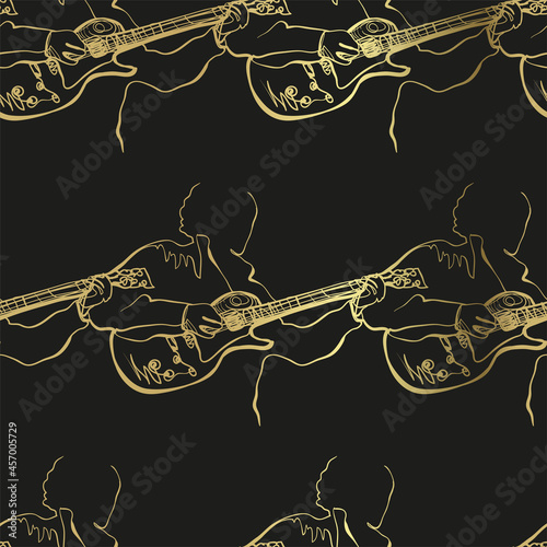 guitar sketch vector illustration isolated design element isolated