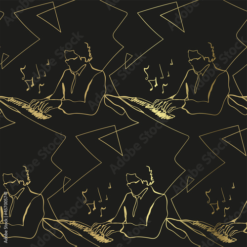 synthesizer sketch vector illustration isolated design element isolated