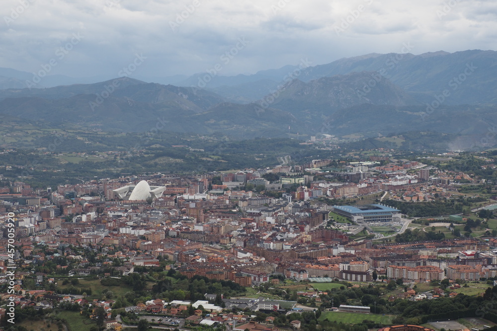 View of the city of Oviedo, Asturias, spain 