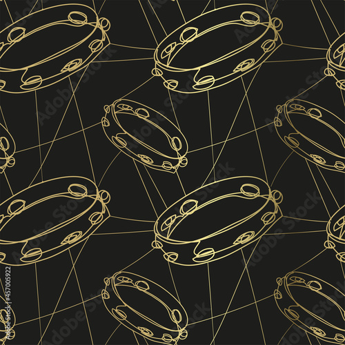 tambourine sketch vector illustration isolated design element isolated