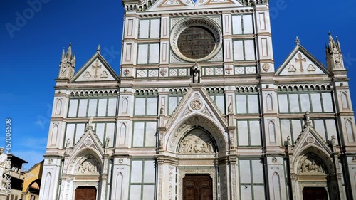Cathedral of the Holy Cross or Basilica di Santa Croce is the principal Franciscan Church in Florence, Tuscany,Italy photo