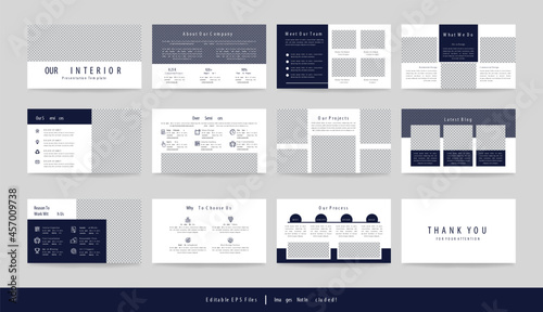 Modern interior PowerPoint Presentation Template design
