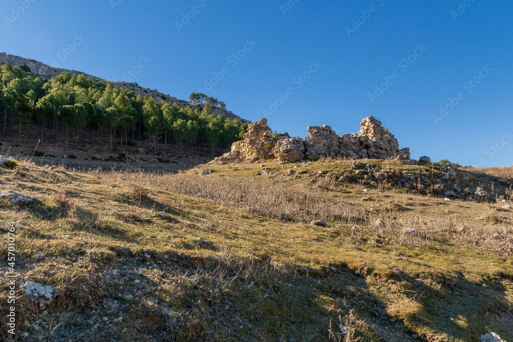 Ruins of a snow pit in the Sierra Espuña Natural Park. located in the Region of Murcia, Spain
