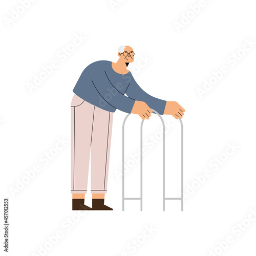 Old man with walker