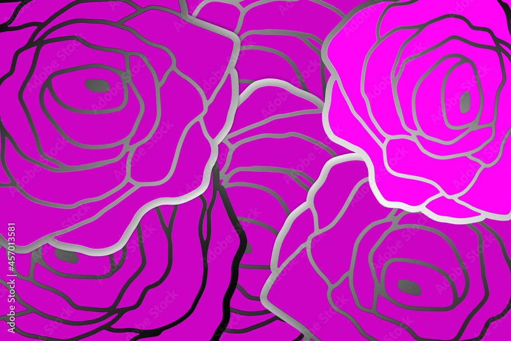 Obraz premium Pink roses abstract