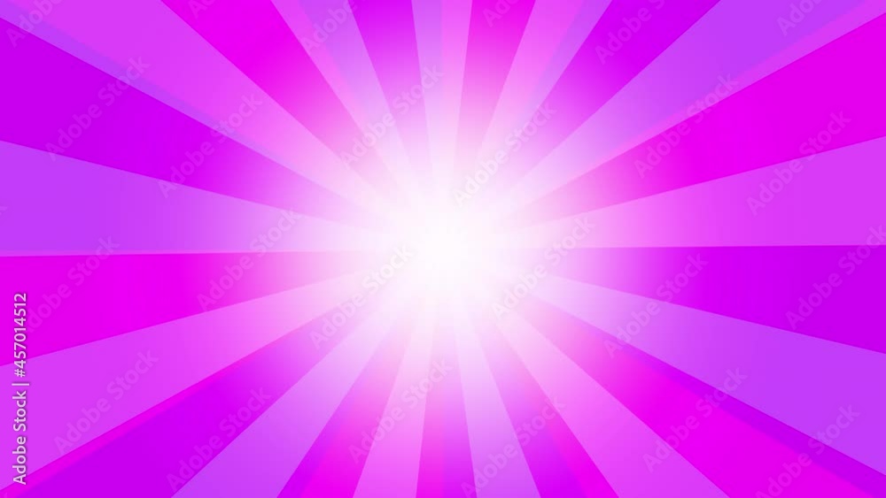 Loopable: Pink sunburst, radial sun rays from center, stripe background rotation. Loopable: Pink sunburst, radial sun rays from center, stripe background rotation.