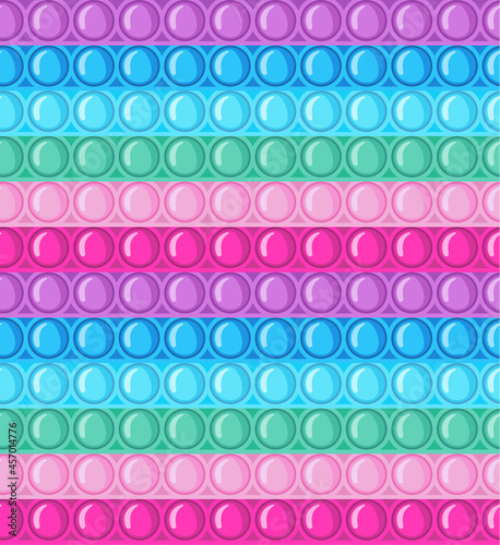 Pop it fidget seamless pattern antistress sensory toy in flat style.