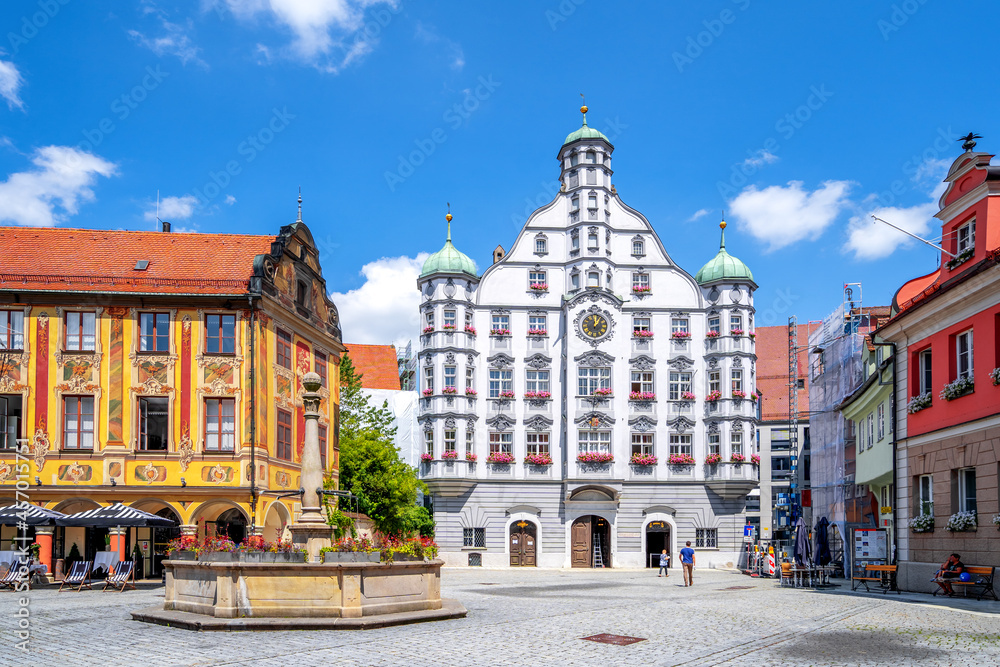 Rathaus und Marktplatz, Memmingen, Bayern, Deutschland 