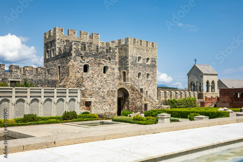 Scenic view of Akhaltsikhe Castle fort walls from inside