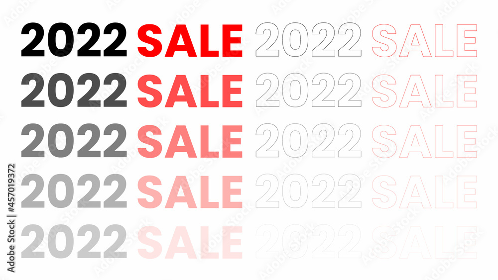 2022 Sale Typography with Red and Black Text 2022 Sale Typography with Red and Black Text