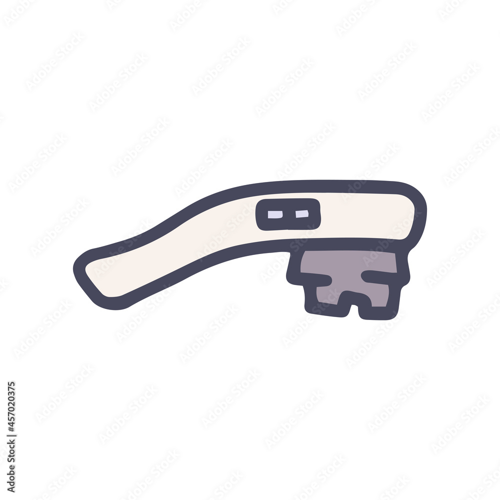 vibrating massager color vector doodle simple icon
