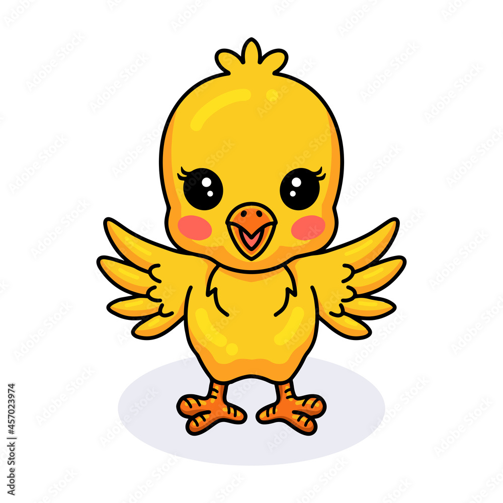 Cute little yellow chick cartoon Cute little yellow chick cartoon