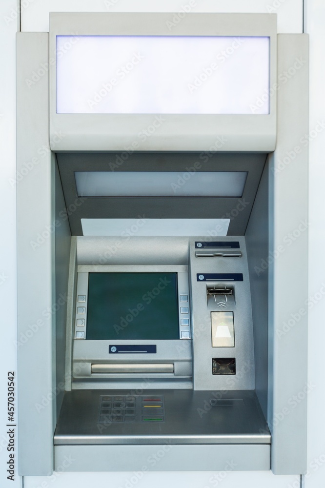 ATM Machine, dial banking terminal with button ATM Machine, dial banking terminal with button
