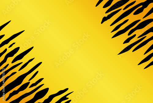 Wallpaper Mural 黄色と黒の虎柄のはがきテンプレート【横位置】 Torontodigital.ca