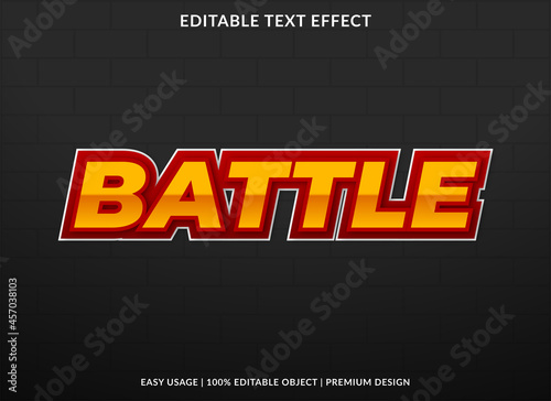 battle text effect with abstract and bold style use for business logo and brand