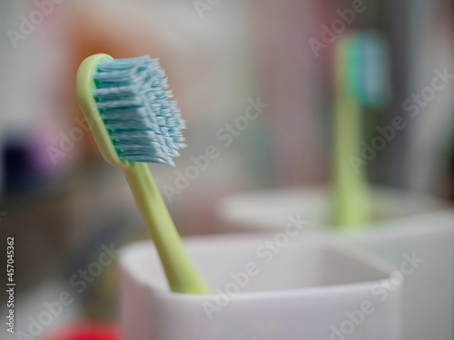 toothbrush with toothpaste
