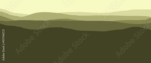 3440 x 1440 mountain landscape illustration used for background, backdrop, web banner, adventure banner, desktop background.