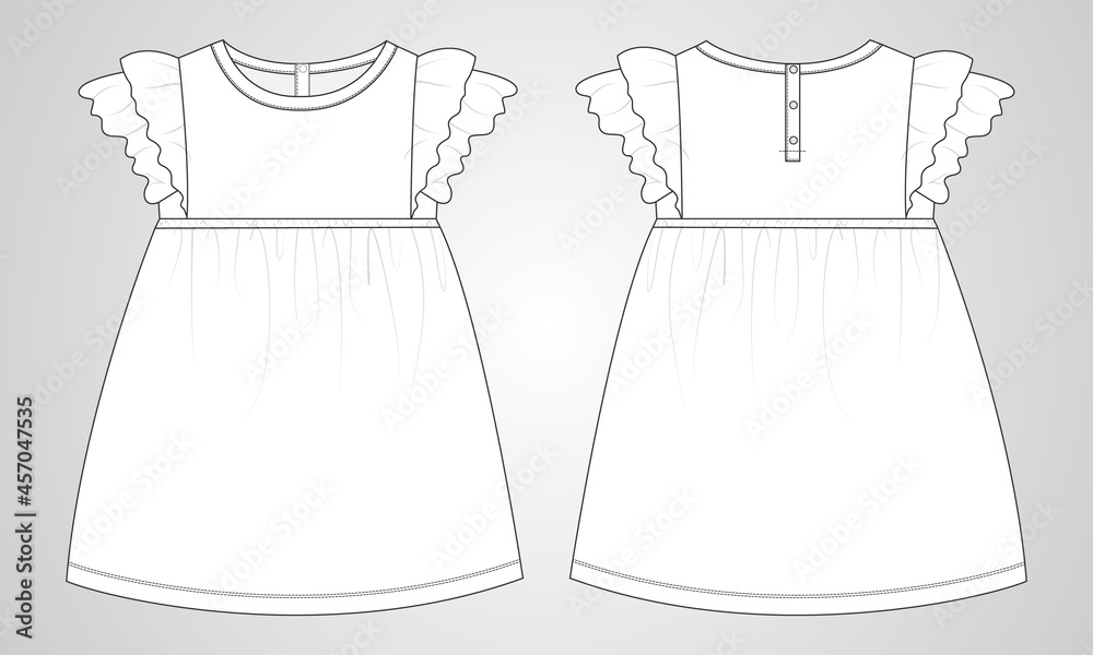 Baby Dress Sketch Stock Vector by ©Yuliia25 92682472