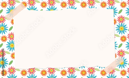 papel para nota y textura floral
