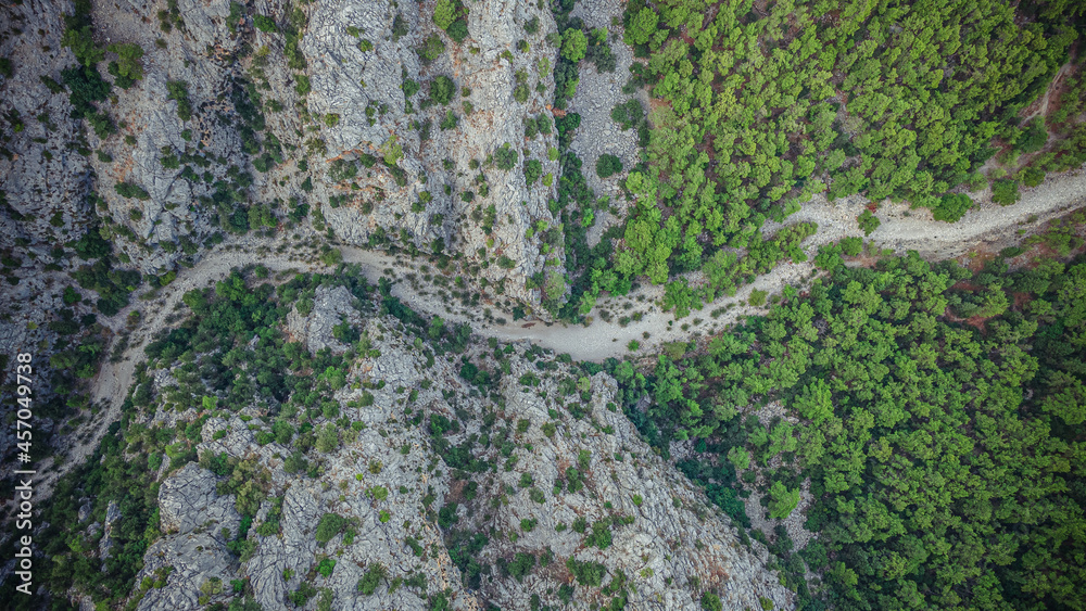 mountain gorge in Turkey in the Kemer region