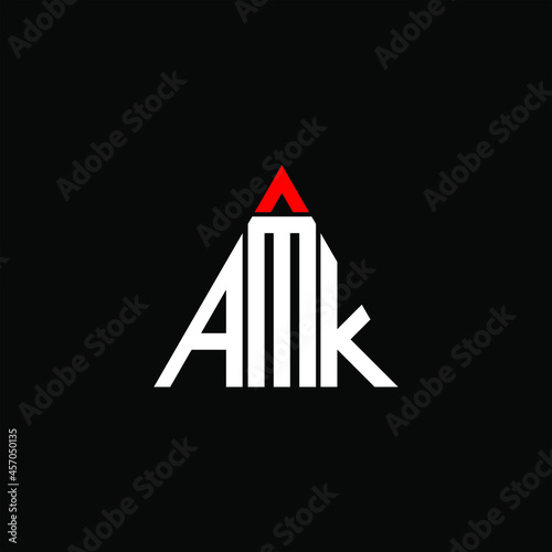 AMK letter logo creative design. AMK unique design
 photo